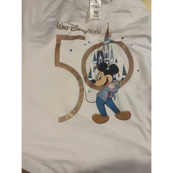 Womens Walt Disney World 50th Anniversary Long Sleeve Pullover Drawstring Small - Picture 5 of 7